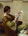 Young Canvas Paintings - Young Woman Reading